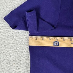 Vintage Units Top Women Size XL Purple Collared Short Sleeve Poly Made in USA