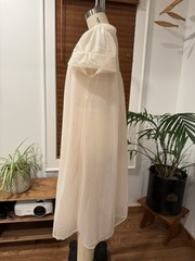 Vtg 60s Henson Kickernick Peachy Pink Sheer Chiffon Lace Peignoir Accent Robe S