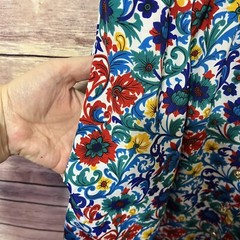 Vintage Serbin 70’s 80’s Floral Dress Gold Buttons Size 6P
