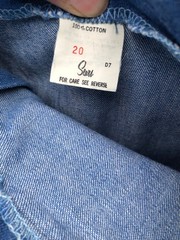 VINTAGE 70s SEARS ROEBUCK &CO HIGH WAIST WIDE LEG CREASED JEANS size 20