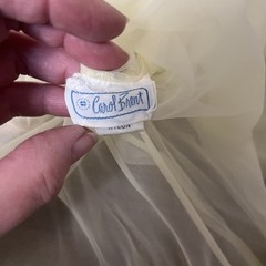 Vtg Carol Brent Yellow Nylon Semi Sheer Robe Satin Trim S 60’s Peignoir Wedding