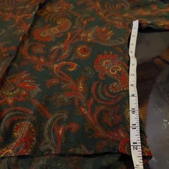 Vintage green, red, tan, and black button up.