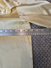 Natori Nightgown Tunic Top Medium M Vintage Pale Yellow Polyester Satin Chemise