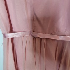 Vintage JC Penny Fashions pink Maxi Dress. Off-shoulder