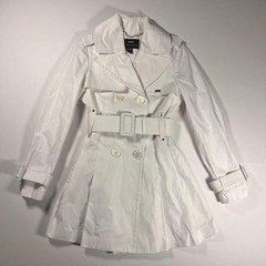 Miss Sixty Vintage Y2K White Double-Breasted Trench Coat