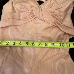 Harry Keiser Party Dress Cocktail Rose Pink Taffeta Vintage 1950s