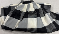 1960’s Sabot Sportflair Check Plaid Pleated Skirt Black, Grey & Cream Size S?