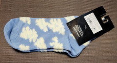 Vintage URBANOLOGY Ladie’s Blue White Cloud Ankle Socks Size 9-11 New NOS