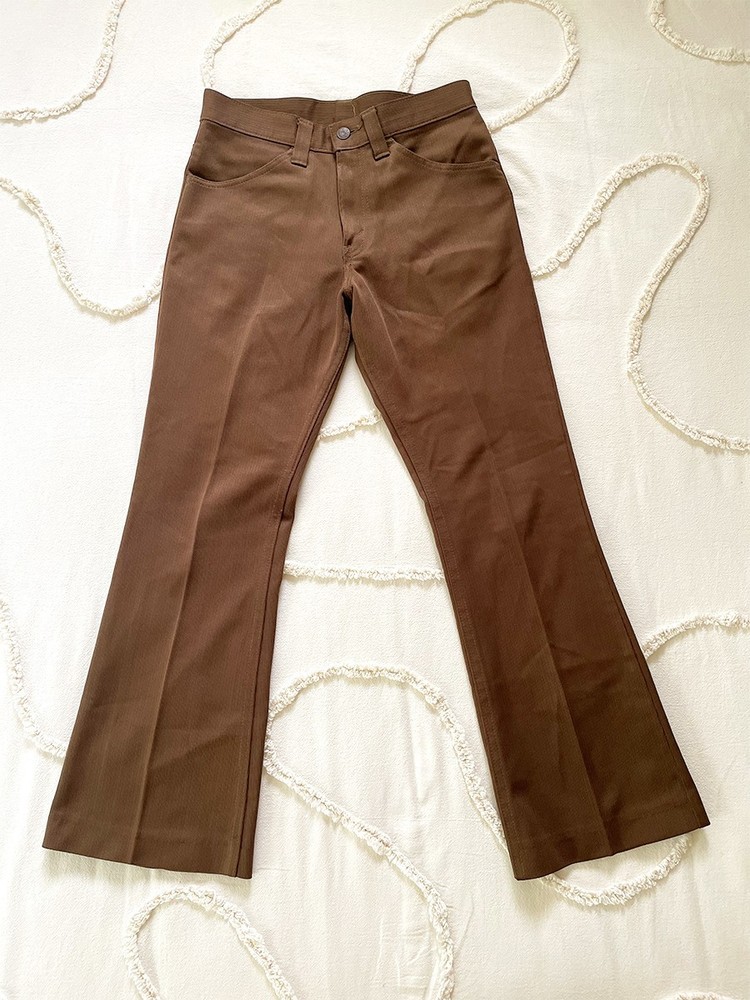 Vintage Levis Bell Bottom Flare Women’s Brown Pants Size 6 (S) 28″ W 27″ Inseam