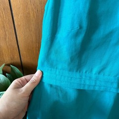 Vintage Donna Ricco Vintage Turquoise Linen Blend Sleeveless Midi Dress Summer