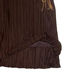 Vintage Y2K Three Pink Hearts Trixxi Brown Paisley Beaded Sequin Belted Skirt Sm