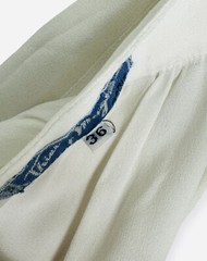 Vintage Thierry Mugler Paris France 80s Cream Wrap High Waist Pencil Skirt