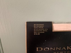 Vintage 1990s Donna Karan Seamless Dark Palomino Nylon Pantyhose Essential Toner