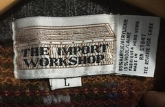 Vintage Import Workshop Sweater Womens Large Cardigan Plaid