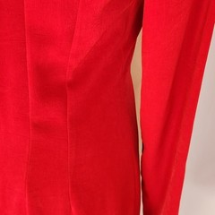 Red Dress Size 8 Vintage Button Cottage Academia Classy Retro Inspired