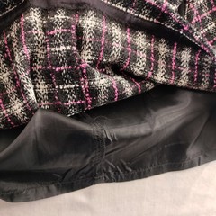 Ann Taylor Poly Wool Blend Skirt, Size 10 90s Pink Black White 28″ Waist