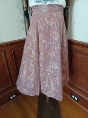 Vintage 1970s Iram Rose Metallic Rainbow Lurex Paisley Hippie Fairy Wrap Skirt