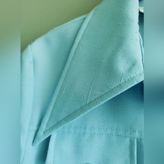 Vintage 1970s Collegian of California Sky Blue Leisure Suit Pant Set