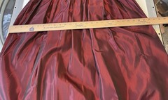 VTG 80s Cocktail Party Taffata Velvet Prom Back Bow Burgandy Size 8 Cocktail