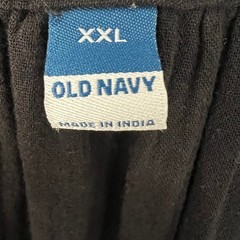 Old Navy Dress XXL Black 100% Cotton Gauze Flutter Sleeve Pockets Lightweight