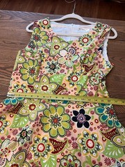 DressEver 1950s/1960s faux retro vintage sleeveless floral cocktail dress size L