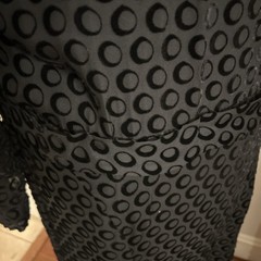 Turn of Century 1920’s BLack Afternoon DRESS Geometric details, lace, jewels.