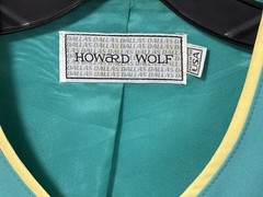 Vintage 1980s Howard Wolf Retro Green Teal Toggle Festive Jacket Size 12