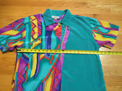 Vintage City Girl California Blouse Shirt Color Block Retro 12 Made In USA