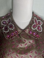 Vintage Metallic Brocade Dress&Coat