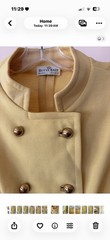 Vtg. 60’s Butte Knit Butter Yellow Wool Double Knit Coat Dress M/L Gold Buttons