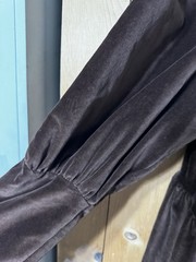 VTG REN FAIRE MAXI DRESS BROWN VELVET TAPESTRY DETAIL Women’s L? Renaissance