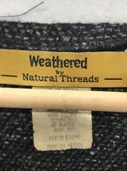 VTG Weathered by Natural Threads Vest Size M Gray Textured Sleeveless Button Up