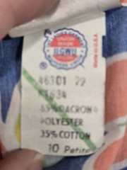 Womens Vintage Koret Blue Tropical Birds Hawaiian Print Shirt Size 10P Made USA
