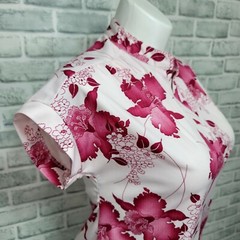 Vintage 70s Graff Californiawear Short Sleeve Floral Spring Summer Blouse Top