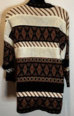 Arielle Sweater Large Ladies Coogi Style Metallic Knit Brown Vintage 80’s