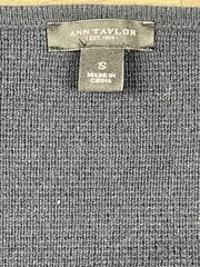 Ann Taylor Navy Military Style Zip Up Jacket Sweater Wool Cotton Blend Size S