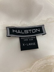 Halston Polyester White (Pearl) Lace Lingerie Nightgown XL Sleeveless With Tag