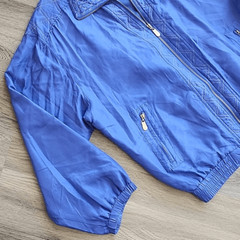 Fuda International Blue Silk Windbreaker Light Weight Jacket