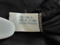 Vintage 60’s Wonder Maid Slip Black Antron Nylon Non Cling Lace 36″ Union Made