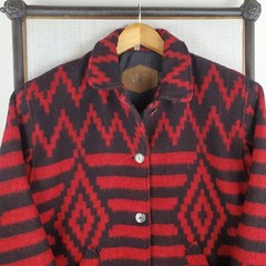 VTG WOOLRICH USA Size Small Womens Wool Aztec Southwest Chore Barn Jacket Coat