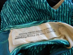 Vtg New 90s TOO HOT BRAZIL Hi Cut Swimsuit Textured Stripe Jade Blue Green USA M
