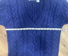 Vintage 80s Northern Isles Cable Knit Sweater Size 8 Mohair Blend Preppy Classic