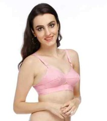 Encircled Bullet Bra Organic Cotton-Round Stitch Full Coverage Vintage Retro Bra