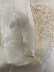 Halston Polyester White (Pearl) Lace Lingerie Nightgown XL Sleeveless With Tag