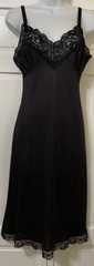 Vintage (UNBRANDED) Nylon Black Full Slip w/ Lace Size 32 – SHIPS FREE