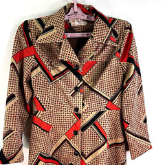 Wing Sun Vintage 70’s Jersey Knit Button-Up Dress Size 10