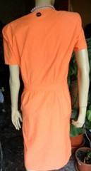 KRIZIA THEN VINTAGE ORIGINAL 80s Cotton Dress/Dress Size 48 Orange