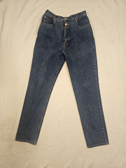 Lawman Womens Jeans Vintage Western High Waisted with Suede Over Lays Waist 29