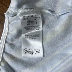 Vtg Vanity Fair Y2K Cotton And Panties Sz 10 Hi-Cut Bikini Underwear Stripes Blu