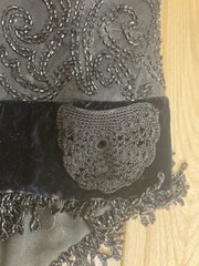 Antique Mid-Late 1800’s Victorian Beaded Fringe Bodice Button Down Jacket As Is